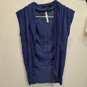 Blue Short Sleeve Cardigan - Size S